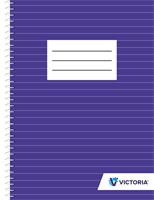 Wirebound notebook, A5, lined, 70 sheets, VICTORIA PAPER